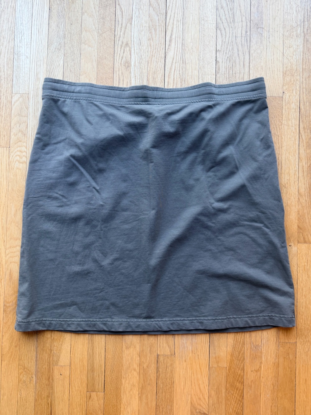 J. Jill Charcoal Drawstring Pocket Mini Skirt 95% Cotton Soft Comfy - Picture 5 of 9